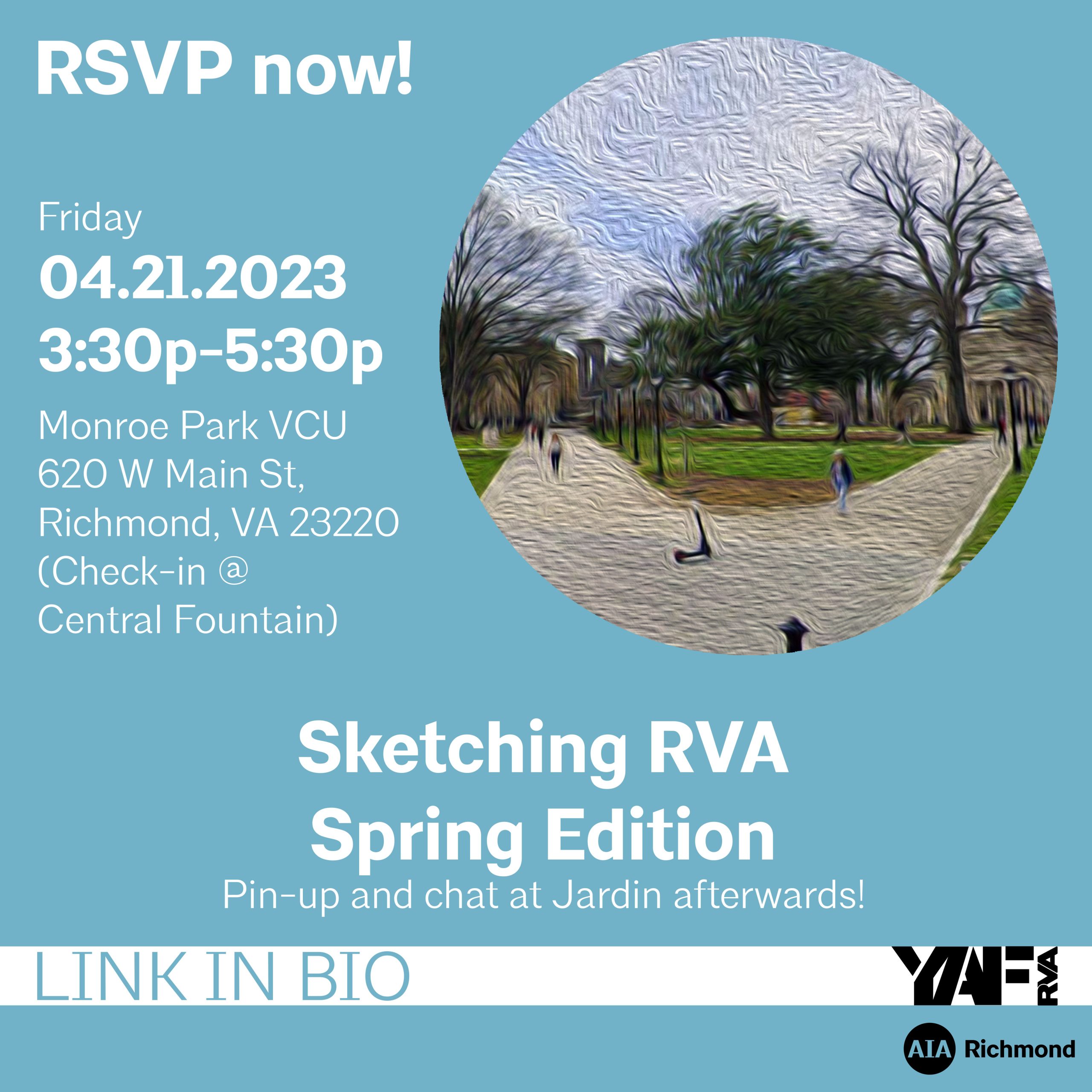 YAF_Sketching RVA Spring 2023 decorative graphic